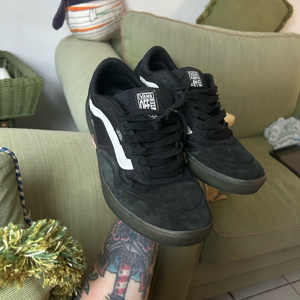 Vans Black Suede Old Skool with White Stripe